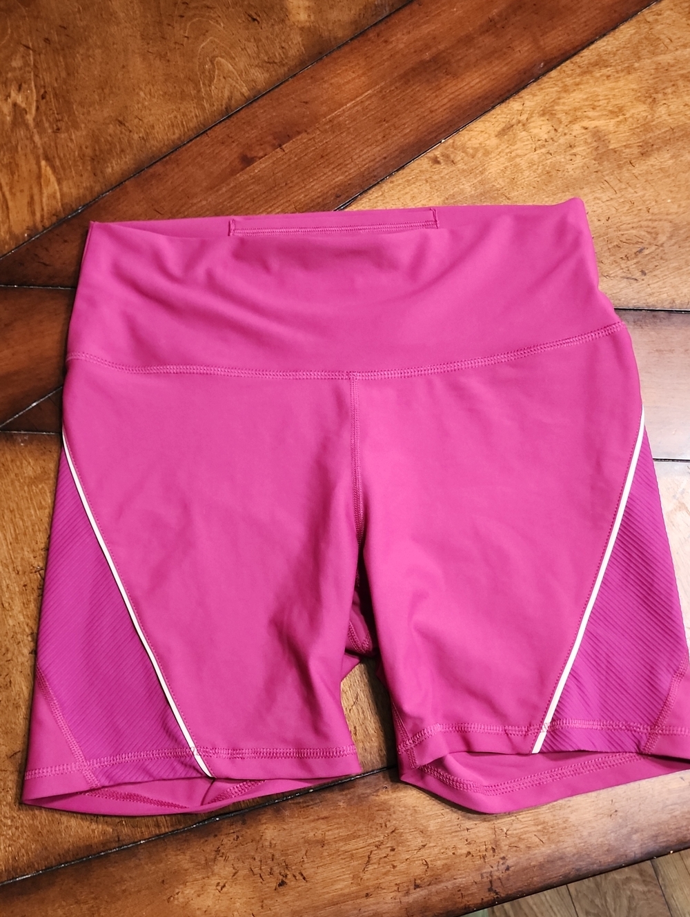 Lg Old Navy Hot Pink High-Rise Bike Shorts with Contrast Trim